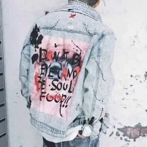 NWOT WAIMEA Graffiti Wall Denim Jacket  in Size M